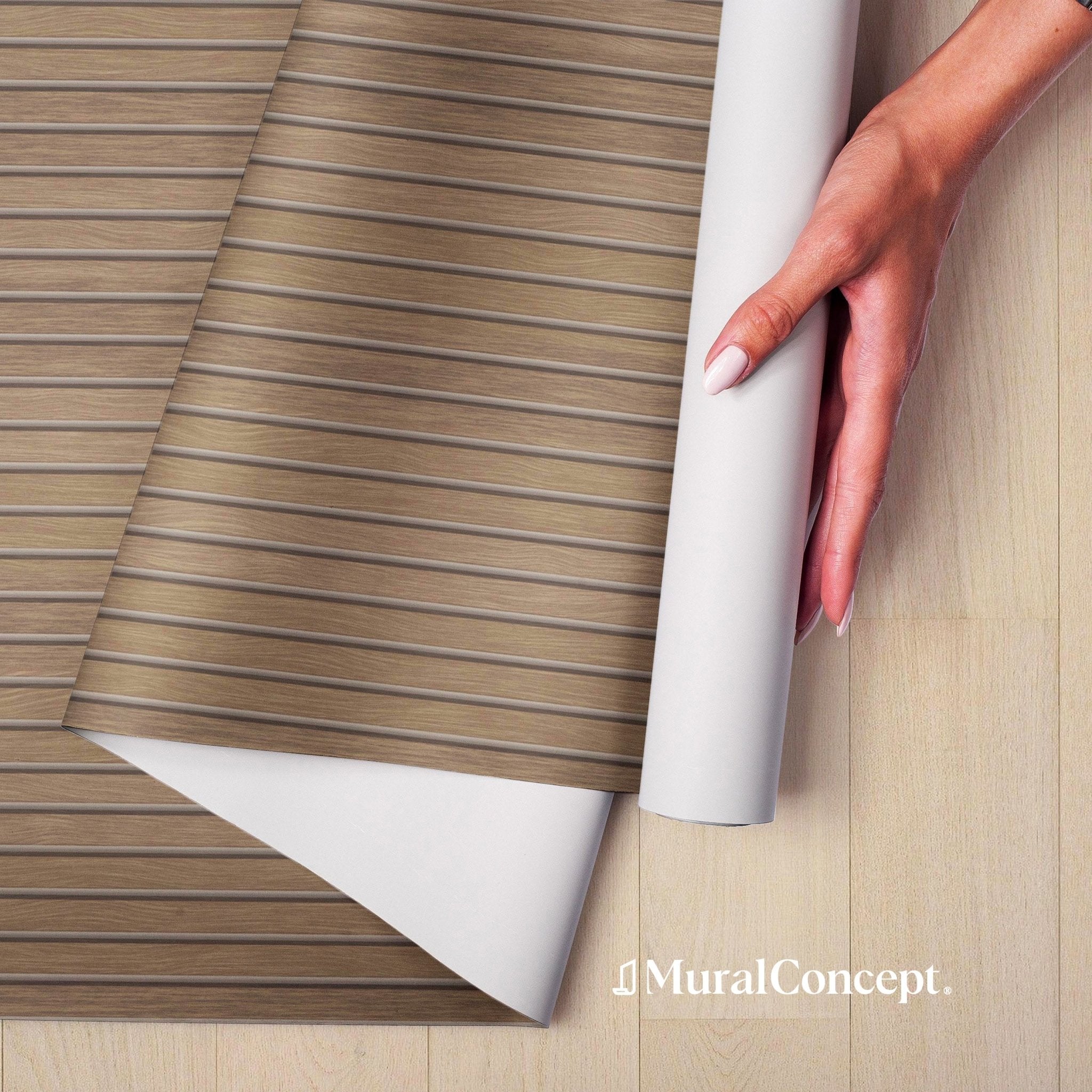 Papier peint tasseau fond beige - panoramique français