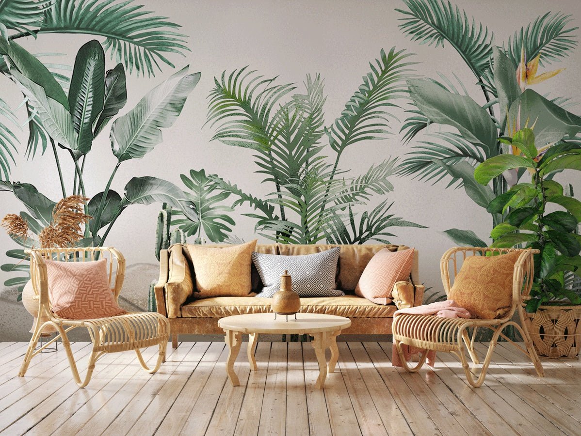 Papier peint tendance tropicale oiseau du paradis - Muralconceptpapier_peint_sur_mesure