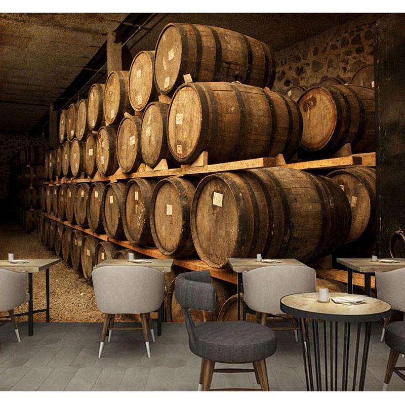 Papier peint Tonneau Cave à vin - papier peint sur mesure francais - muralconcept