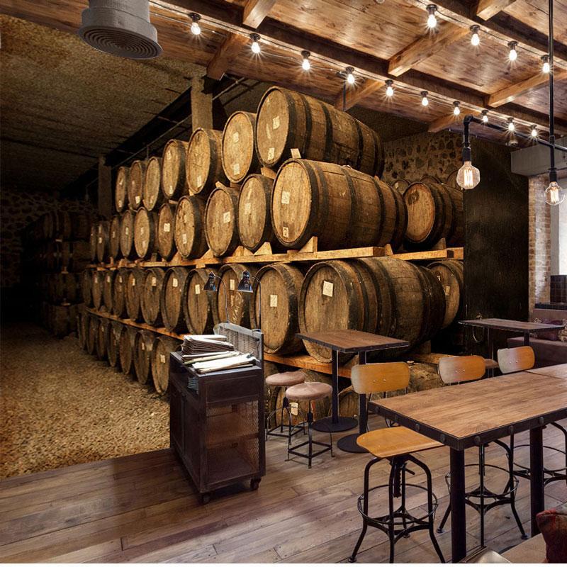 Papier peint Tonneau Cave à vin - papier peint sur mesure francais - muralconcept