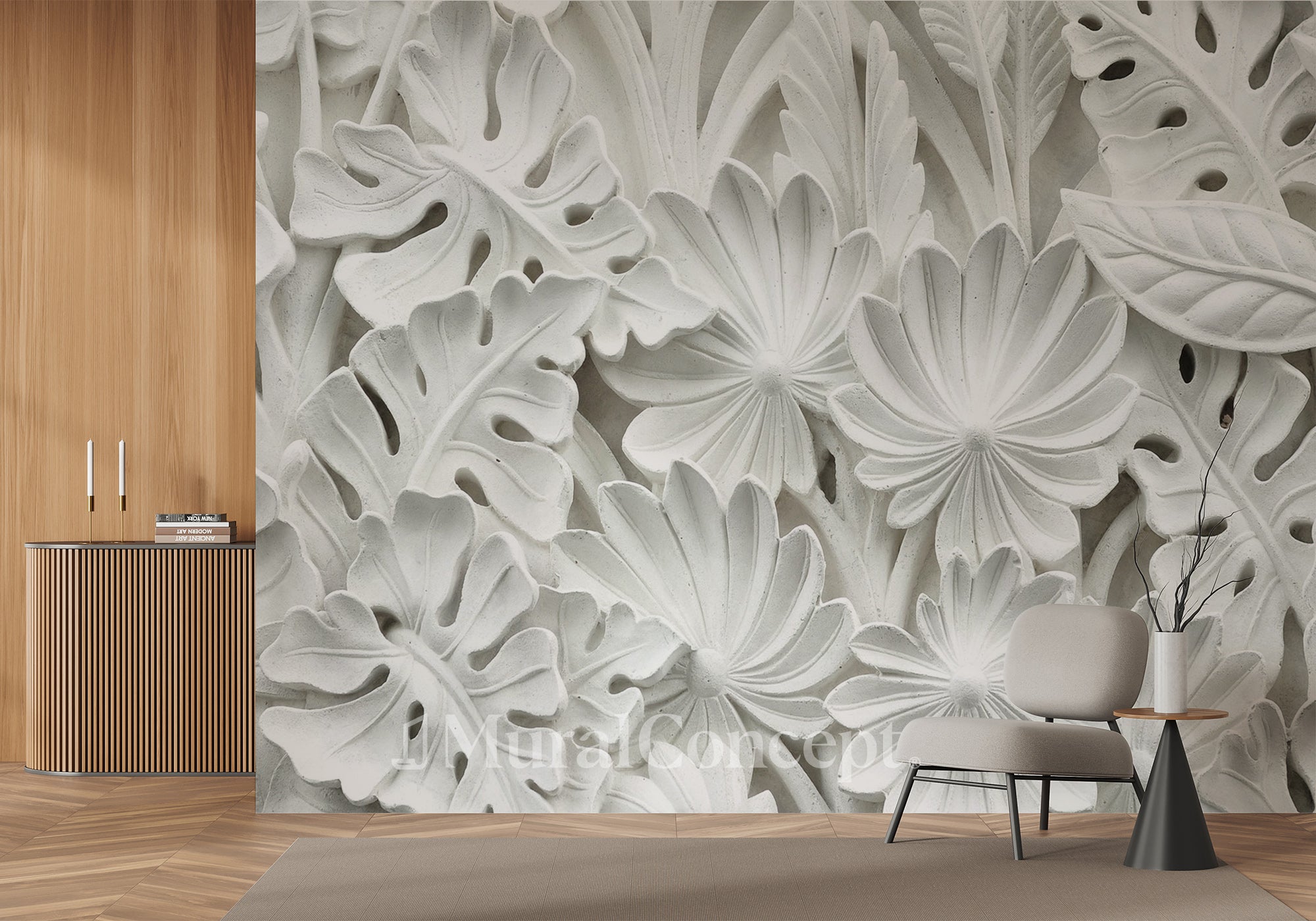 Papier peint White Garden - panoramique français